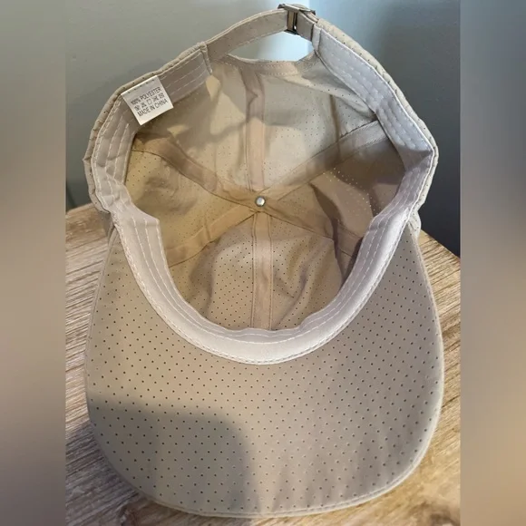Beige Perforated Utility Sports Aspects Cap - Picture 6 of 7